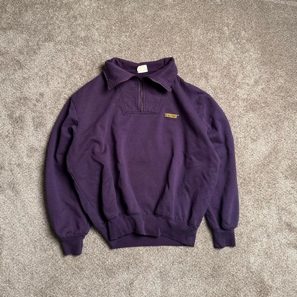 VINTAGE PURPLE MADE IN CANADA "DIGITAL" QUARTER ZIP